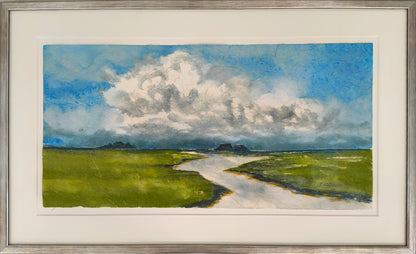 Radeloff, Jens, Priel, 30 x 60 cm, Aquarell auf Japanpapier