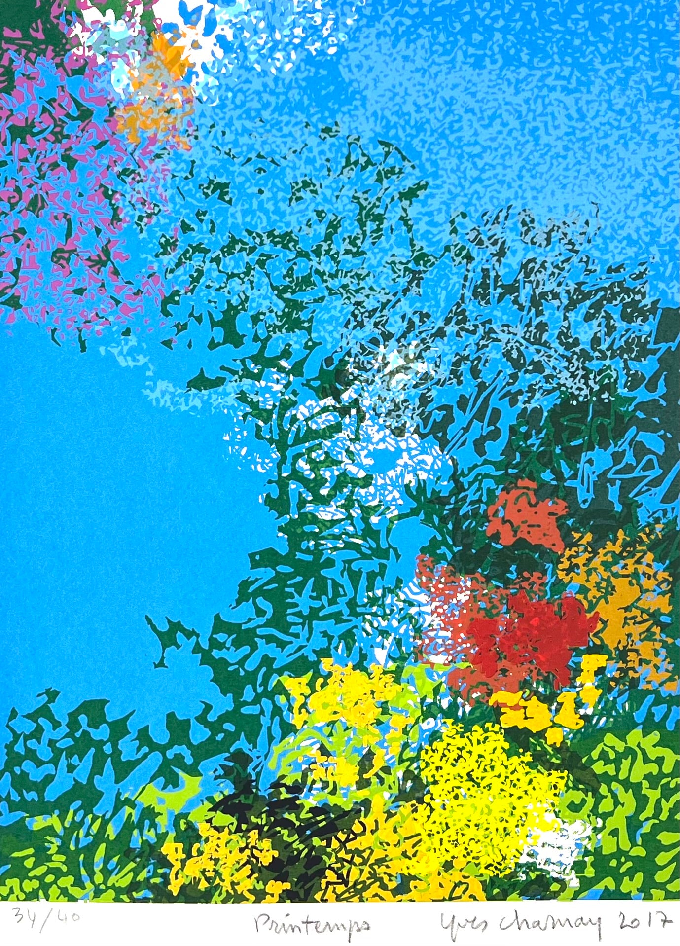 Charney, Yves, Printemps, 38 x 29cm, 34/40, Siebdruck, 2017