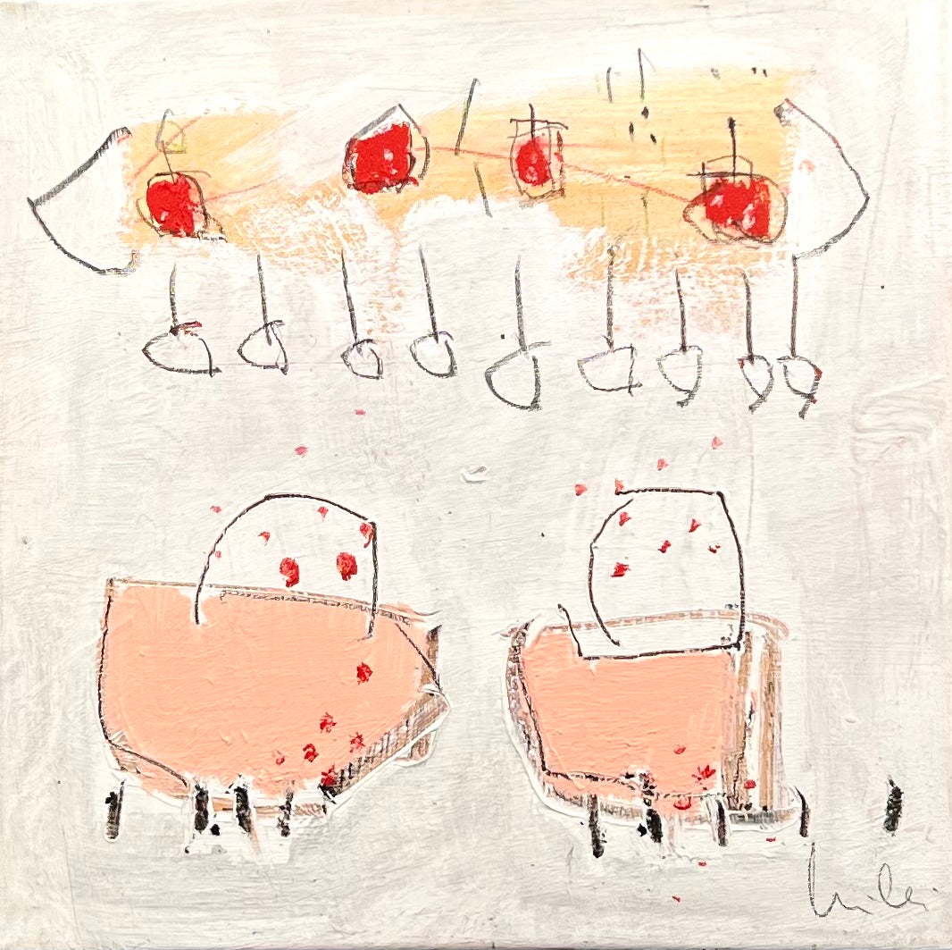 Landsknecht, Willi, Quätschchen, 30 x 30cm, Mischtechnik