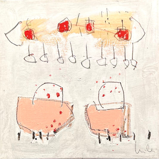 Landsknecht, Willi, Quätschchen, 30 x 30cm, Mischtechnik