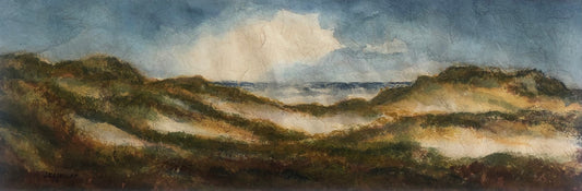 Radeloff, Jens, Dünenlandschaft, Aquarell auf Japanpapier, 30 x 90 cm