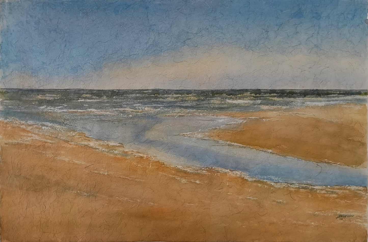 Radeloff, Jens, Priel II, Aquarell auf Japan, 60 x 90 cm