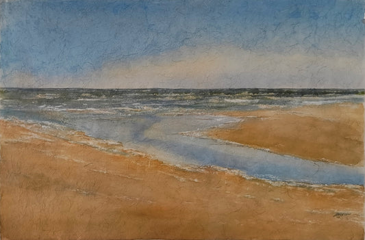 Radeloff, Jens, Priel II, Aquarell auf Japan, 60 x 90 cm