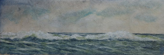 Radeloff, Jens, Wellentosen, Aquarell auf Japanpapier, 30 x 90 cm