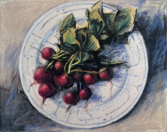Wever, Peter, Radieschen Teller, 19,7 x 24,7cm, 9/100, Radierung