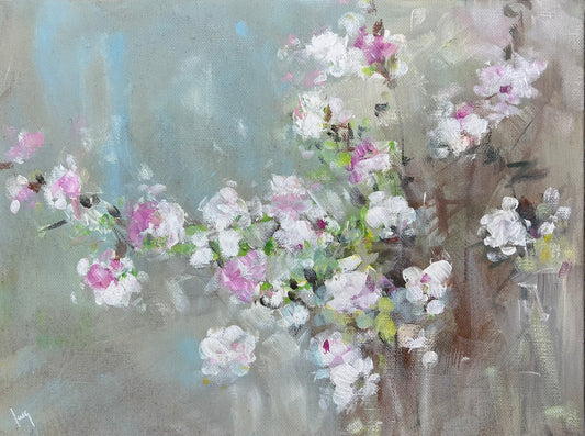 Ramm, Ines, Blütenfarben, 30 x 40cm, Acryl auf Leinwand