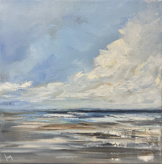 Ramm, Ines, Cloudy Day, 30 x 30cm, Öl auf Leinwand