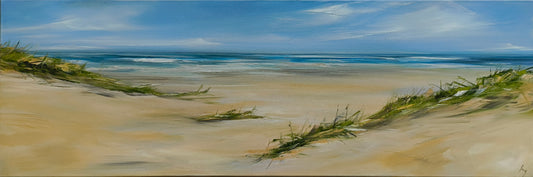 Ramm, Ines, Dünen am Meer, Öl auf Leinwand, 40 x 120 cm