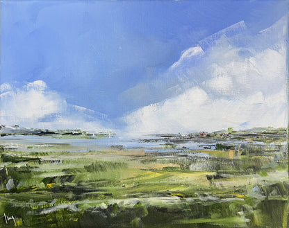 Ramm, Ines, Grüne Küste, 24 x 30cm, Öl auf Leinwand