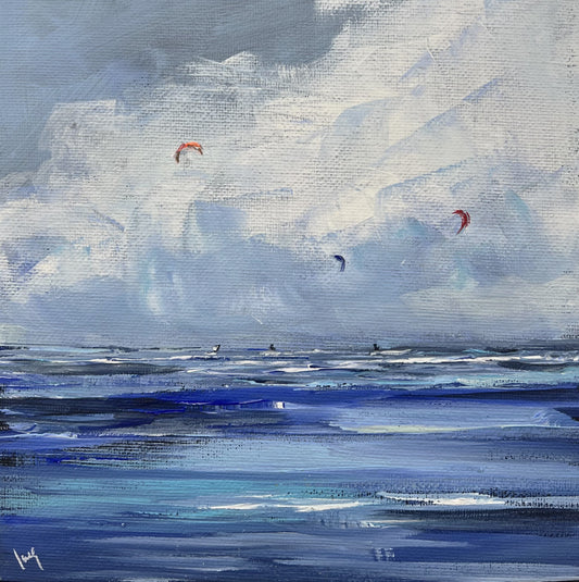 Ramm, Ines, Kite time, 20 x 20cm, Acryl auf Malpappe