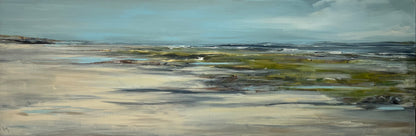 Ramm, Ines, Küstenstreifen, 2022, 40 x 120cm, Acryl auf Lw.