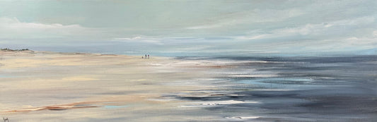 Ramm, Ines, Küstenwind, 28 x 84cm, Acryl auf Leinwand