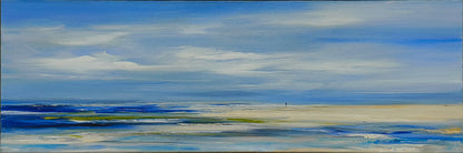 Ramm, Ines, Sommerstrand, Öl auf Leinwand, 40 x 120 cm