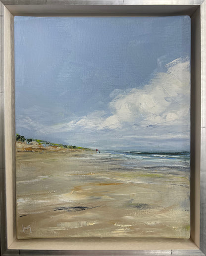 Ramm, Ines, Strandtag, 30 x 24cm, Öl auf Leinwand