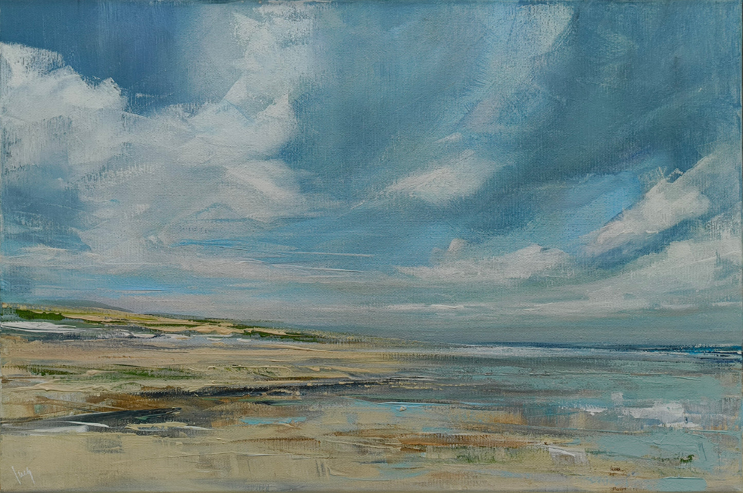 Ramm, Ines, Strandwolken, Acryl auf Leinwand, 40 x 60cm