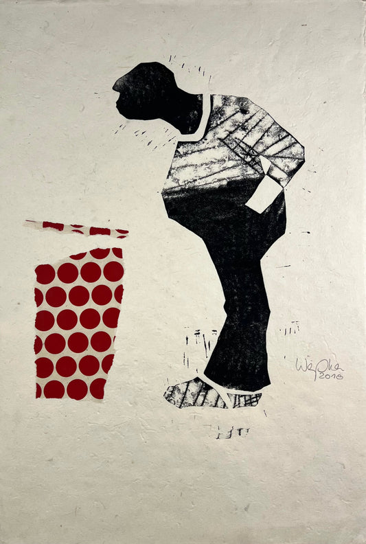 Weiss, Karina, Redner, 80 x 54cm, Holzschnitt