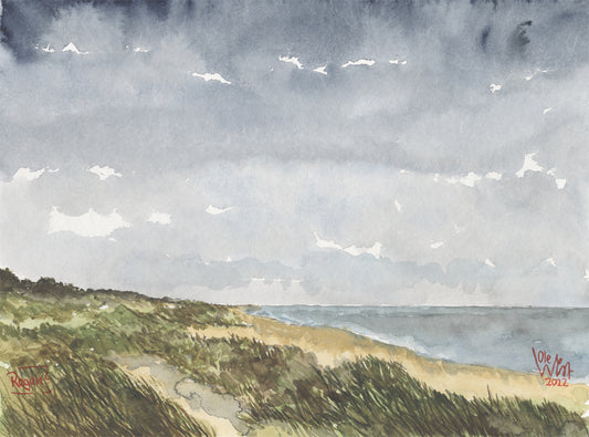 West, Ole, Regen, 24 x 32cm, Aquarell
