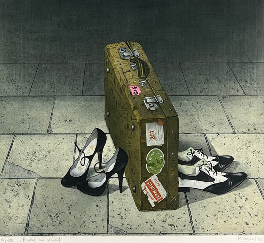 Kressel, Diether, Reise zu zweit, 95 x 44cm, 46/100, Farbradierung