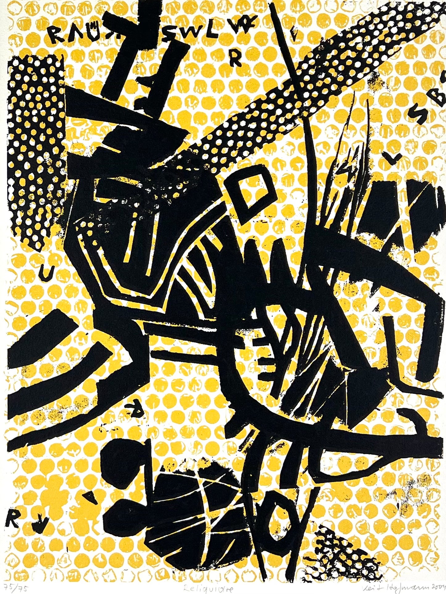 Hofmann, Veit, Reliquie, 39 x 30cm, 75/75, Siebdruck, 2004