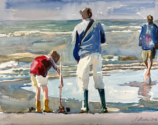Rhodius, Detlef, Wattenfund, 49 x 62cm, Aquarell, 2018