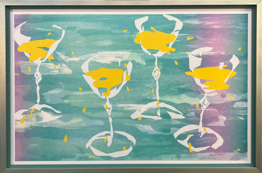 Richter, Melanie, White Wine Glasses, 54 x 86cm, 28/70, Lithografie & Siebdruck