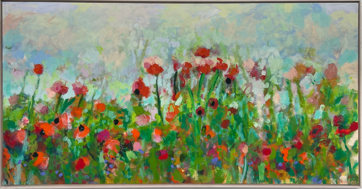 Hansen, Ulrike, Rosen, 100 x 190cm, Eitempera auf Leinwand, 2026