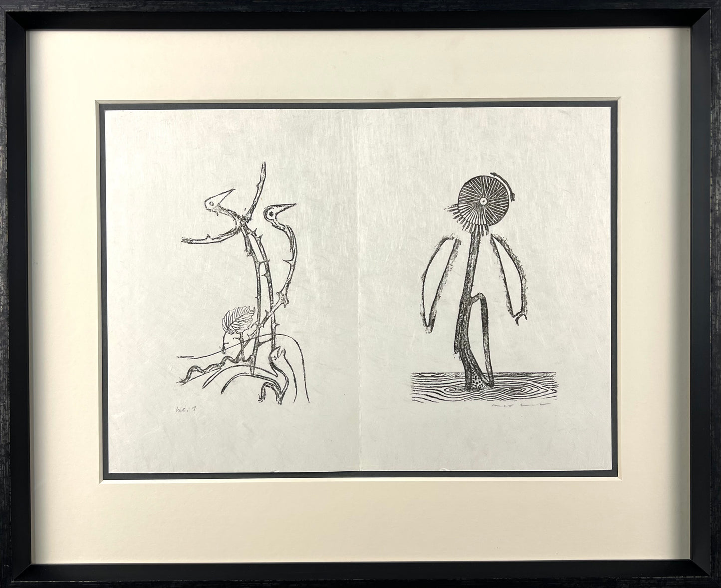 Ernst, Max, Rosier millenaire. Nainen courte chemise (Tausendjähriger Rosenstrauch. Zwerg in in kurzem Hemd), 18 x 28cm, h.c.1, Farblithografie, 1973