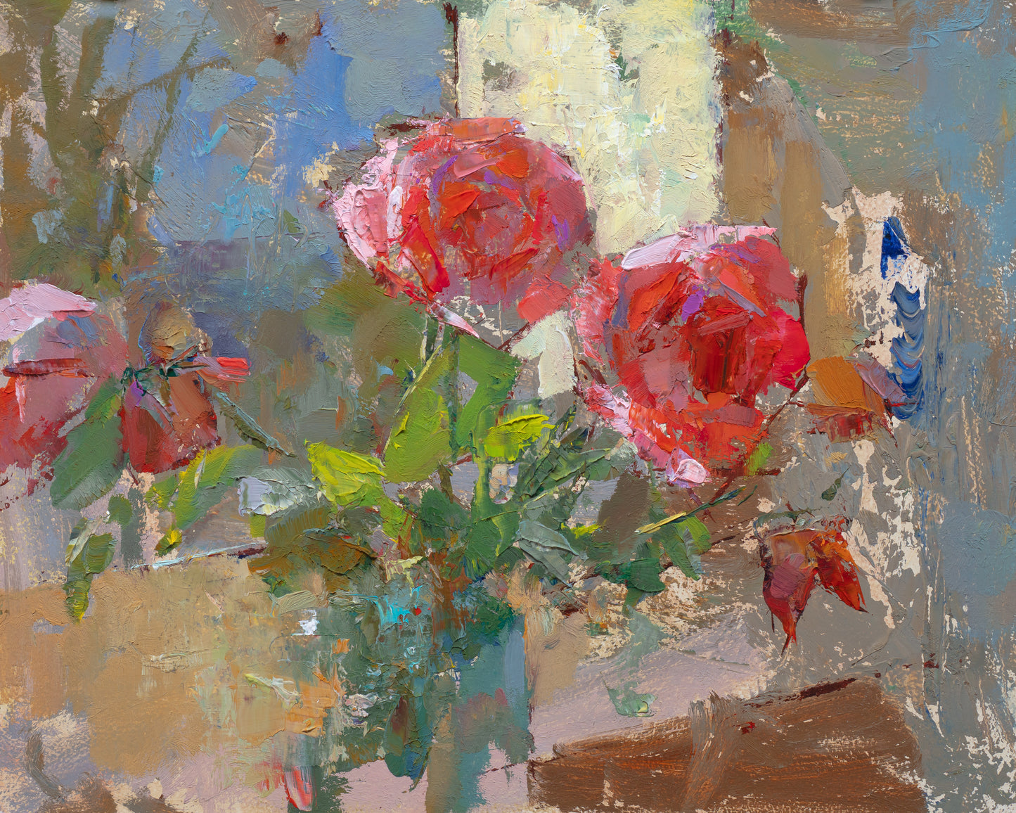 Wirtz, Björn, Rosige Aussichten, 24 x 30cm, Ölgemälde