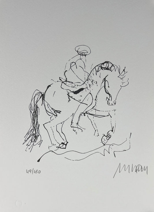 Mueller-Stahl, Armin, Ross und Reiter, 30 x 21cm, 49/180, Lithografie