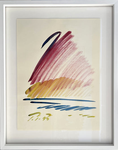 Sprotte, Siegward, Rote Wolke, 55,5 x 41,5cm, Gouache/Bütten