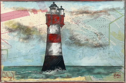 West, Ole, Ach ja Du Roter Sand, 40 x 60cm, Unikat, Mischtechnik