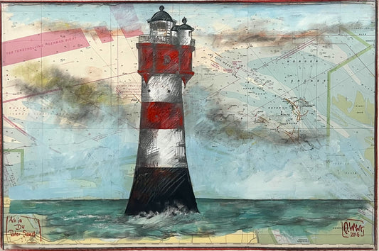 West, Ole, Ach ja Du Roter Sand, 40 x 60cm, Unikat, Mischtechnik