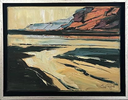 Tegtmeier, Claus, Rotes Kliff, 18 x 24cm, Öl auf Leinwand
