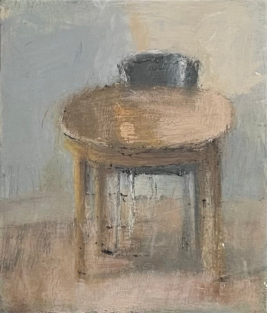 Feyen, Harald, Rundes Tischchen, 24 x 20cm, Ölgemälde