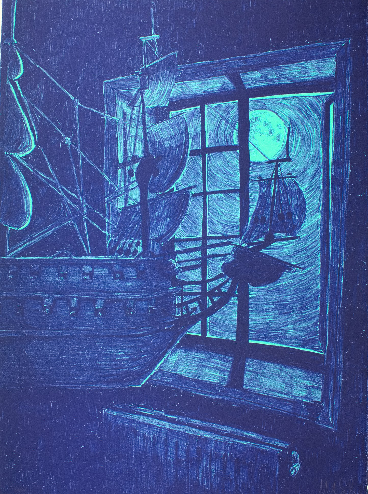 Schelde, Morten, Window, 68 x 50cm, 34/60, Lithografie