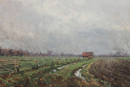 Meinel, Mathias, Scheune, 40 x 60, Öl auf Leinw., 2025