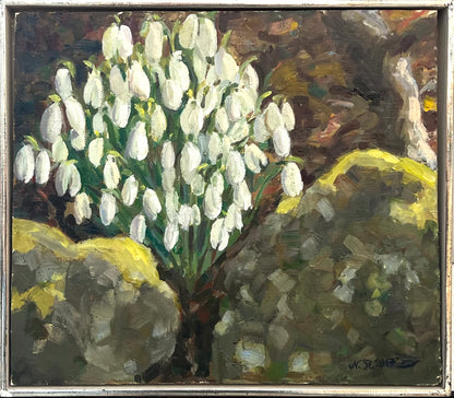 Störtenbecker, Nikolaus, Schneeglöckchen, 2017, Öl auf Hartfaser, 28 x 33 cm