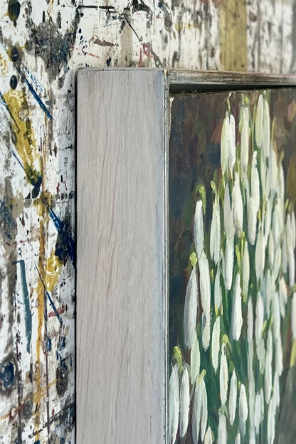 Störtenbecker, Nikolaus, Schneeglöckchen, 2017, Öl auf Hartfaser, 28 x 33 cm