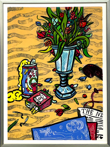 Götze, Moritz, Schreibtisch des Künstlers, 76 x 56cm, Lithografie