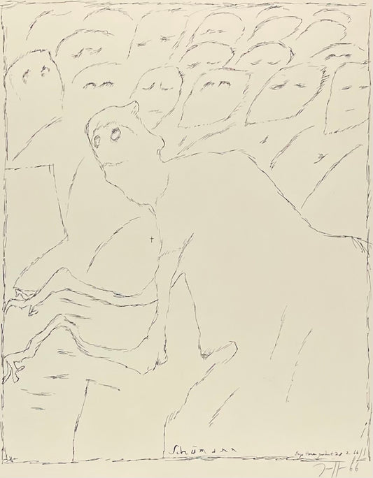 Janssen, Horst, Schumann, Eliza Hansen gewidmet, 50 x 40cm, Lithografie, 1966