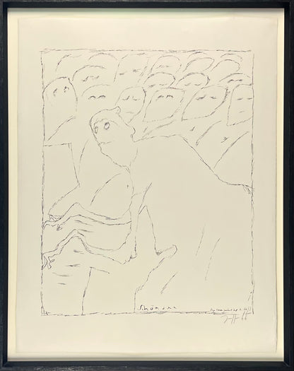 Janssen, Horst, Schumann, Eliza Hansen gewidmet, 50 x 40cm, Lithografie, 1966