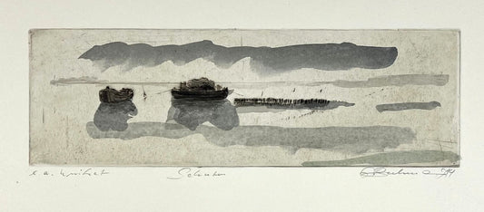 Beckmann, Otto, Schuten, 9,2, x 28,8cm, e.a., Radierung