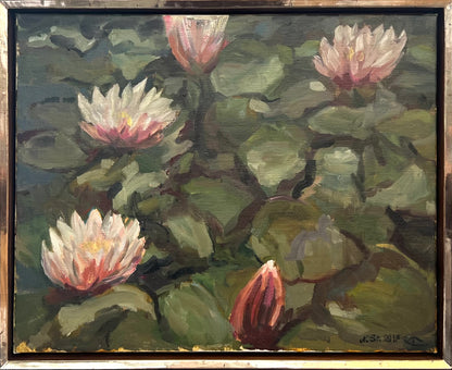 Störtenbecker, Nikolaus, Seerosen, 2017, Öl auf Leinwand, 40 x 50 cm