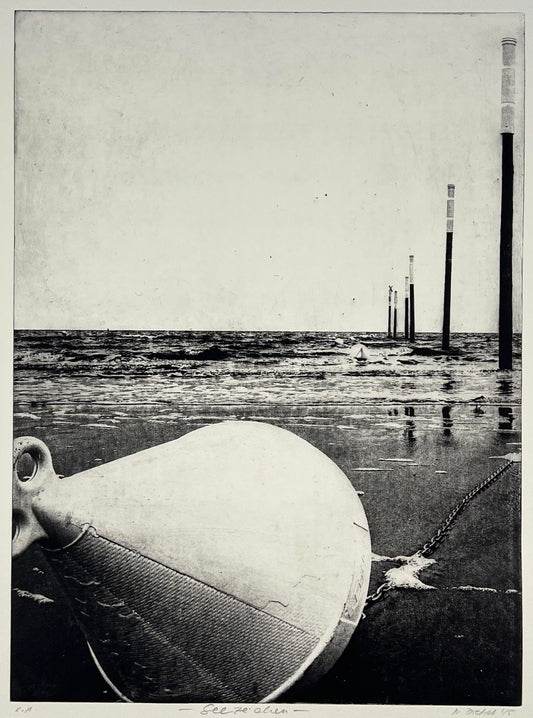 Dietrich, Nadine, Seezeichen/Boje, 37,5x27,5, e.a., Photopolymer Etching