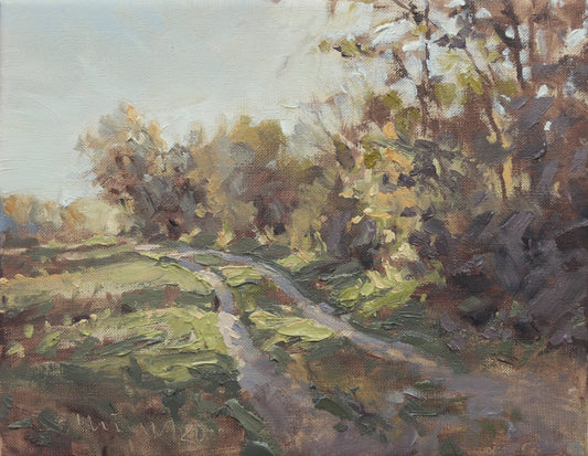 Meinel, Mathias, Septemberlicht II, 24 x 30cm, Öl auf Leinwand, 2020