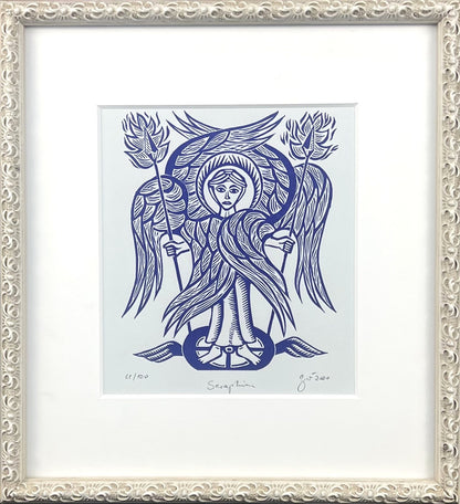 Zwirnmann, Katja, Seraphim//Kleines Pandämonium, 22,5 x 16,5cm, 61/100, Linolschnitt, 2020