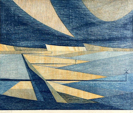 Hermanns, Gerhard, Lichtfelder, 47 x 57cm, IX/X, Holzschnitt, 1980