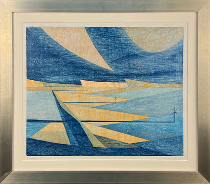 Hermanns, Gerhard, Lichtfelder, 47 x 57cm, IX/X, Holzschnitt, 1980