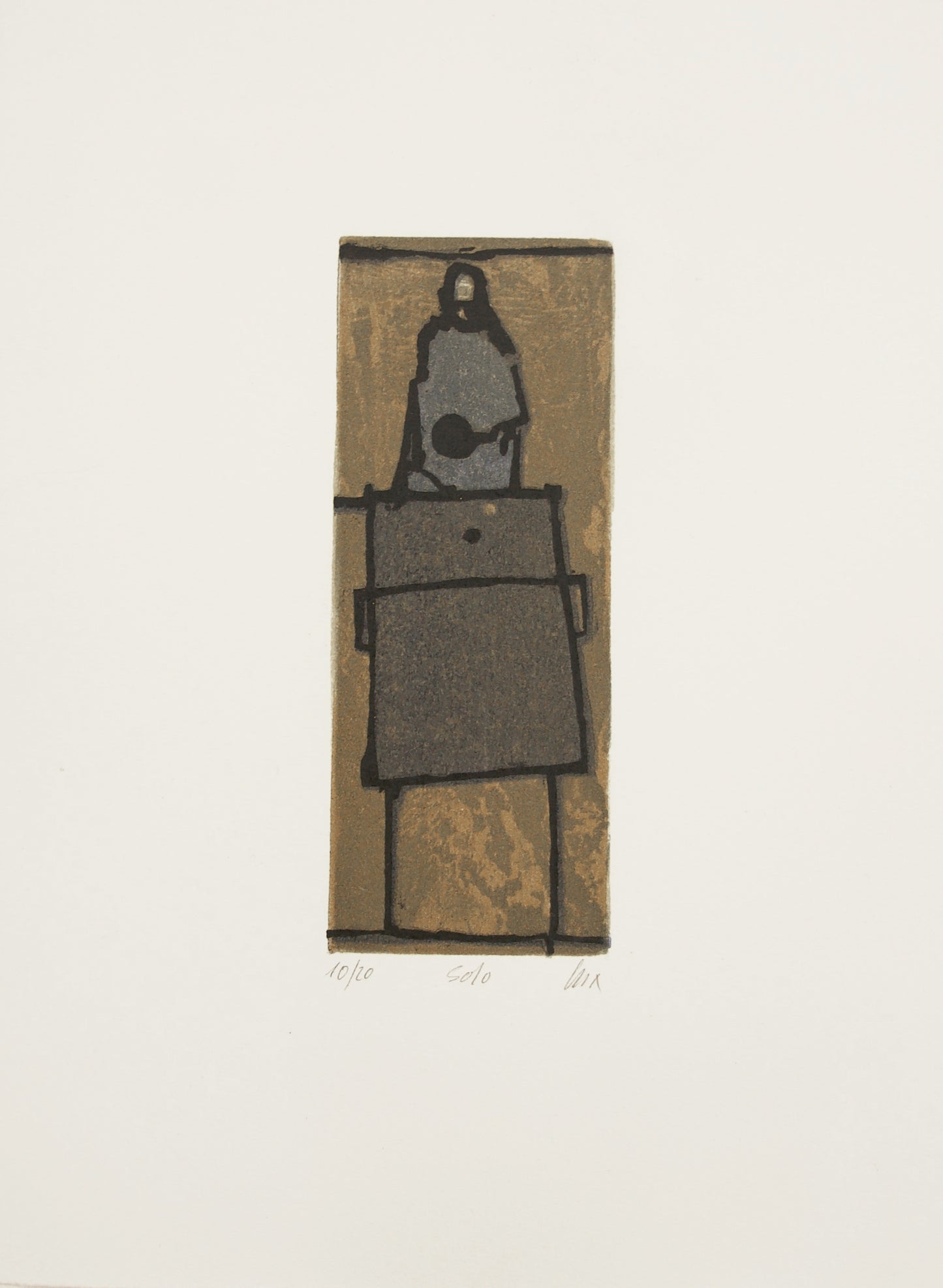 Knortz, Manuel, Solo, 35,5 x 27cm, 10/20, Holzschnitt