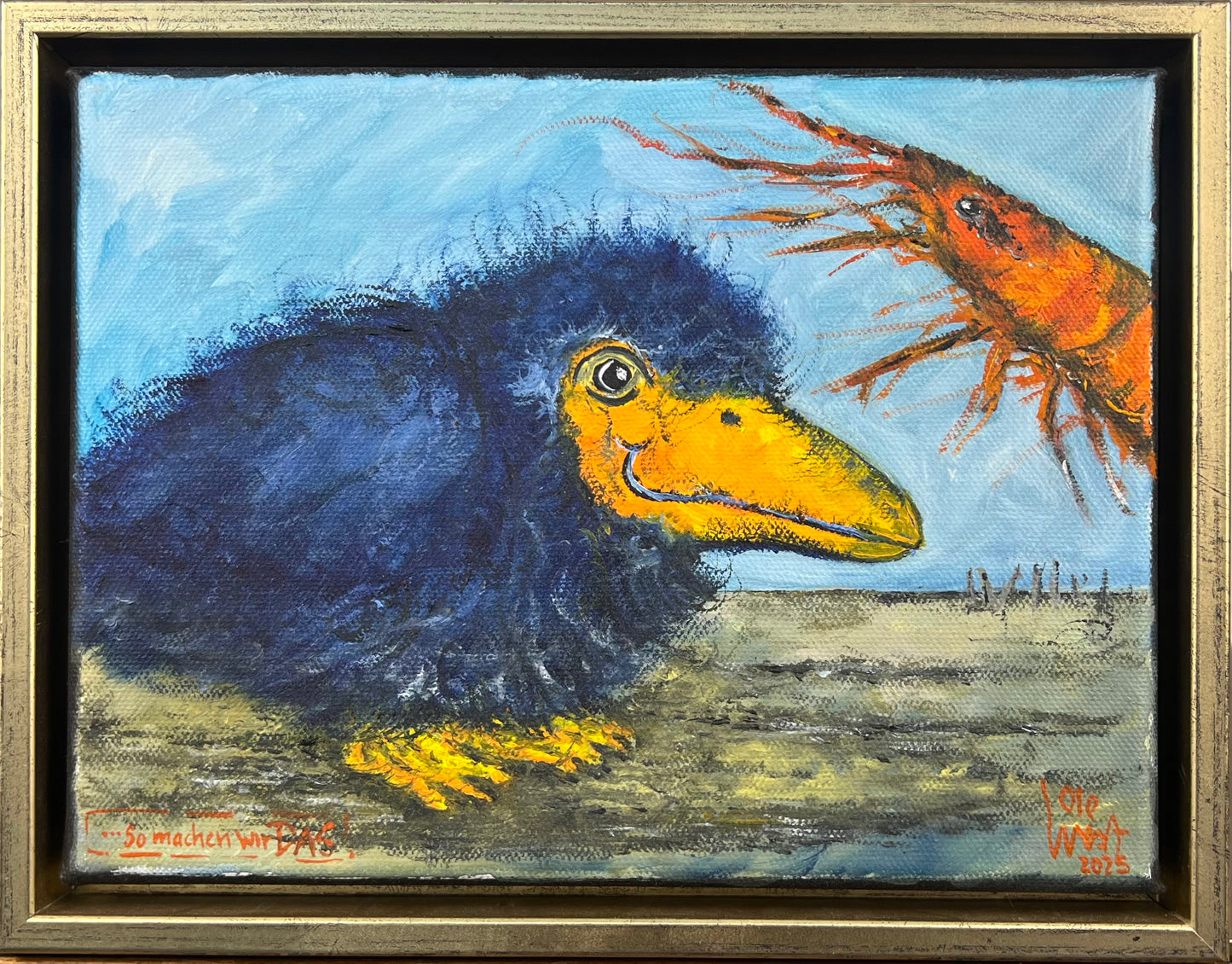 West, Ole, So machen wir das, 18 x 24cm, Ölgemälde